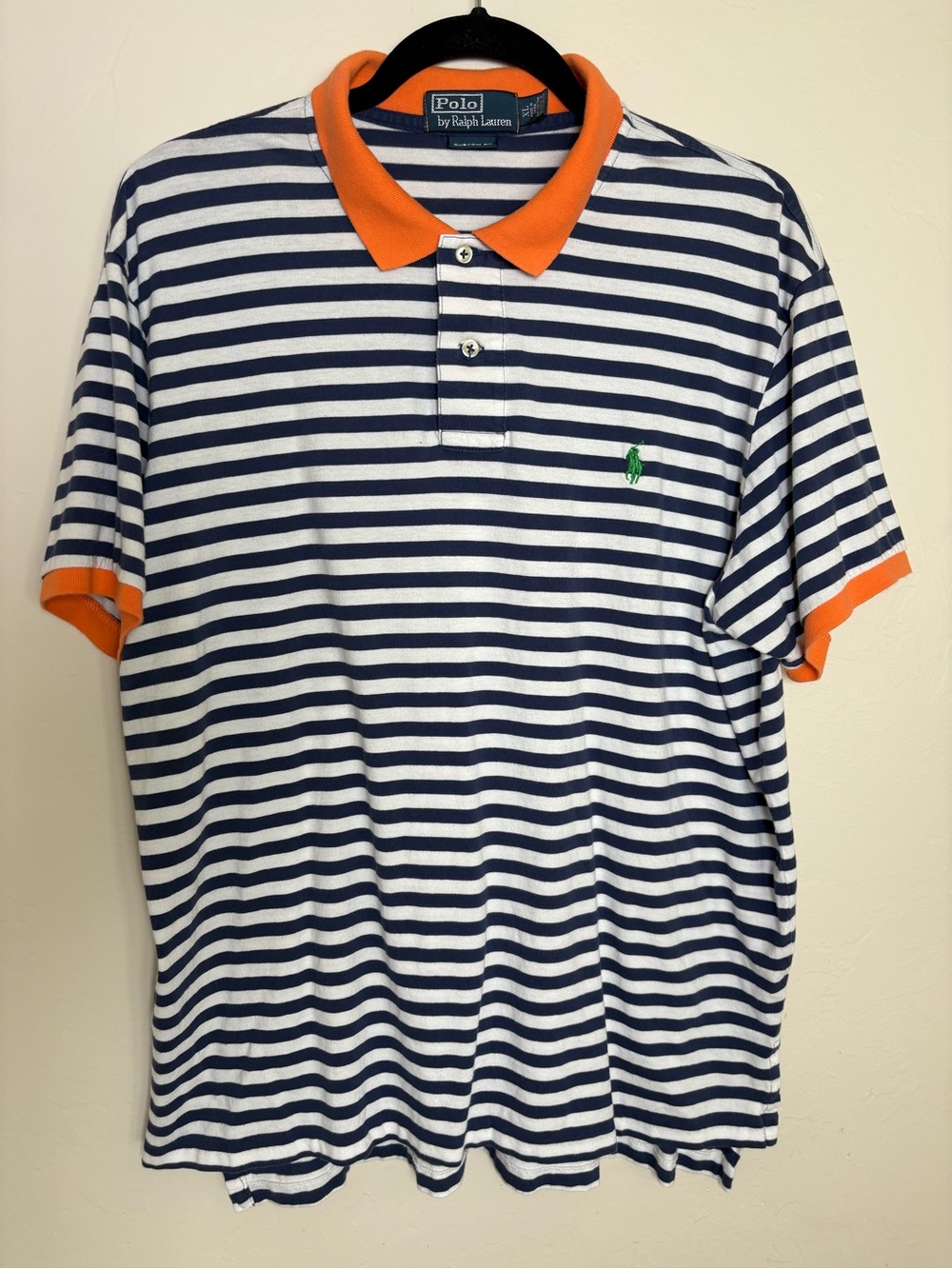 Polo Ralph Lauren Shirt Mens XL Custom Fit Green Pony Cotton - READ DESCRIPTION